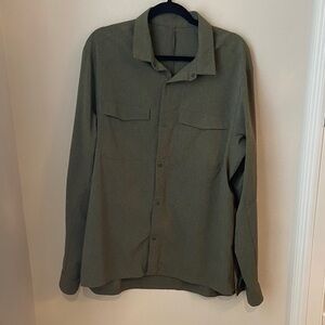 lululemon Olive Green Snap Button Utility Overshirt – Men’s XL